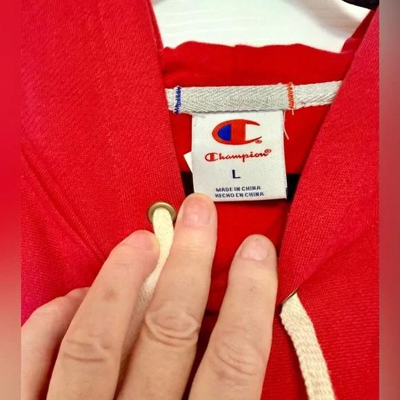 Champion Red USA Men's Hoodie - Picture 3 of 11